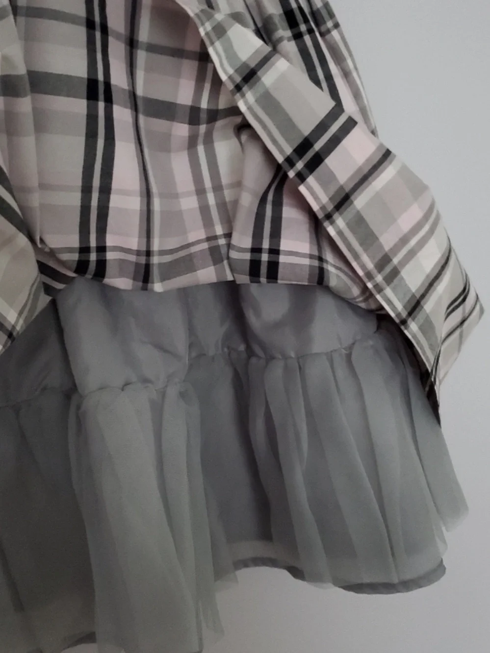 Vintage Gymboree Plaid Holiday Dress Tulle Lined Toddler Girl 100% Cotton Poplin